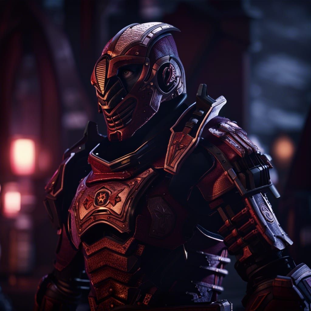 Hyperrealistic Templar Warrior from XCOM 2