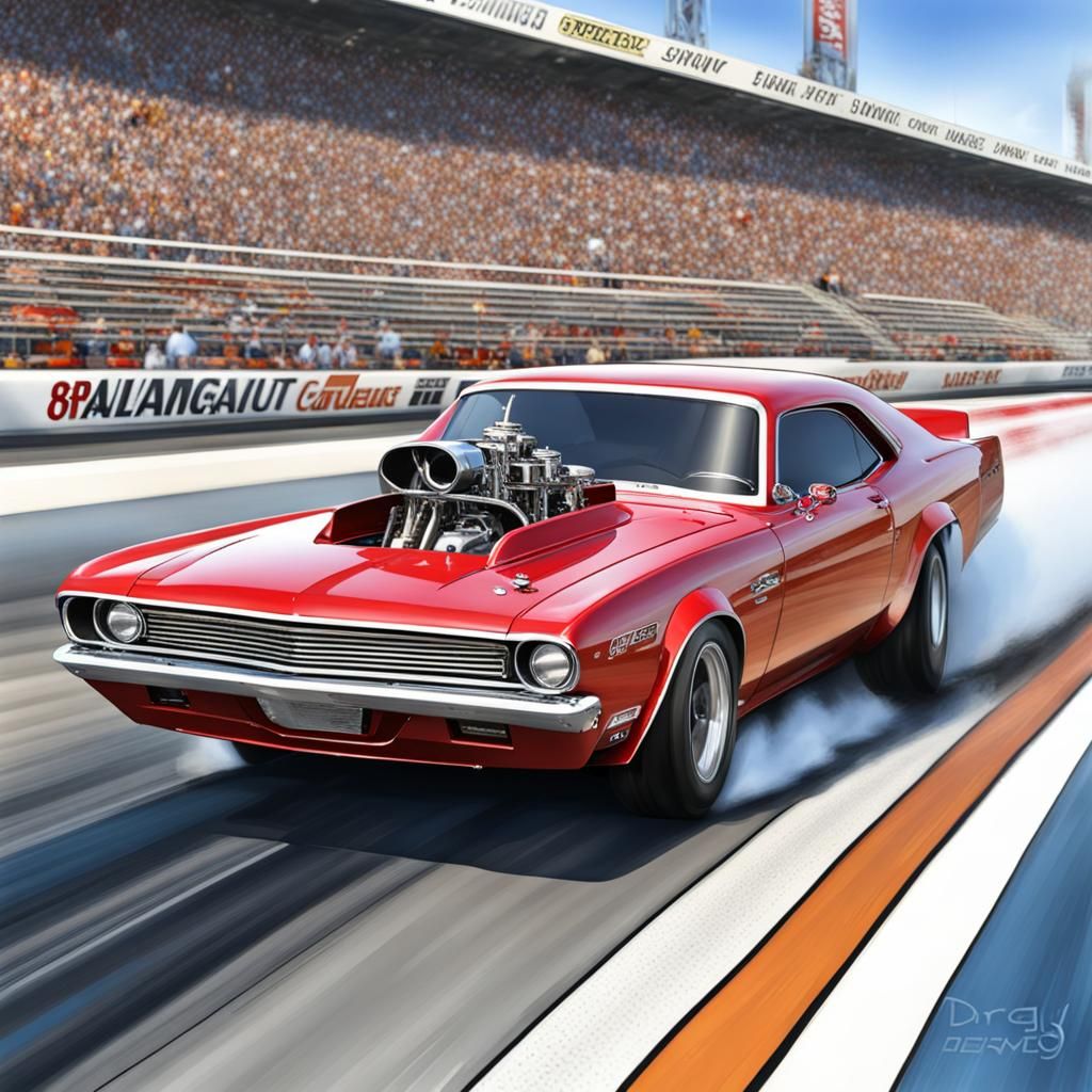 Detailed Drag Racing Scene