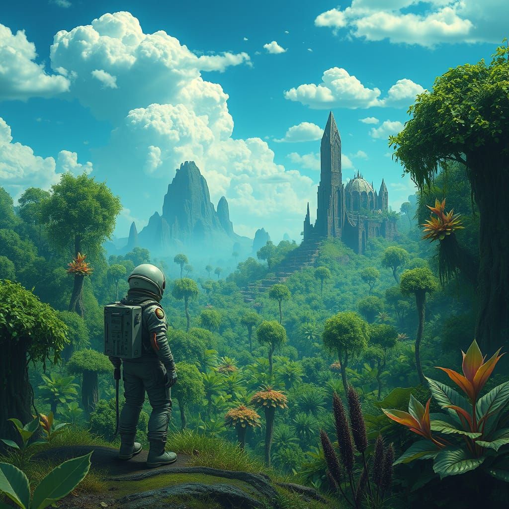Astronaut Discovers Forgotten Alien World with Lush Forests ...