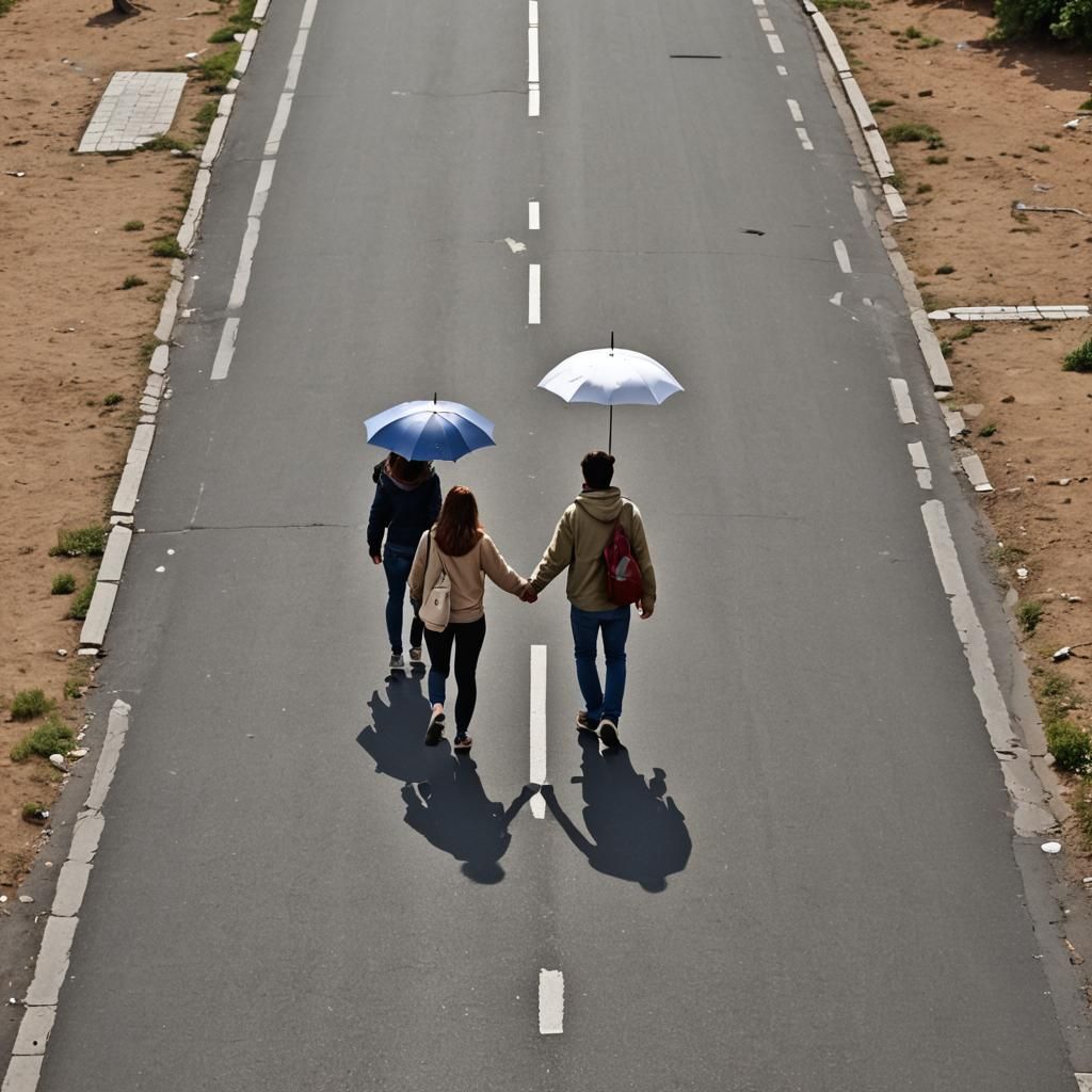 Couple Walking Together: AI Generated Image