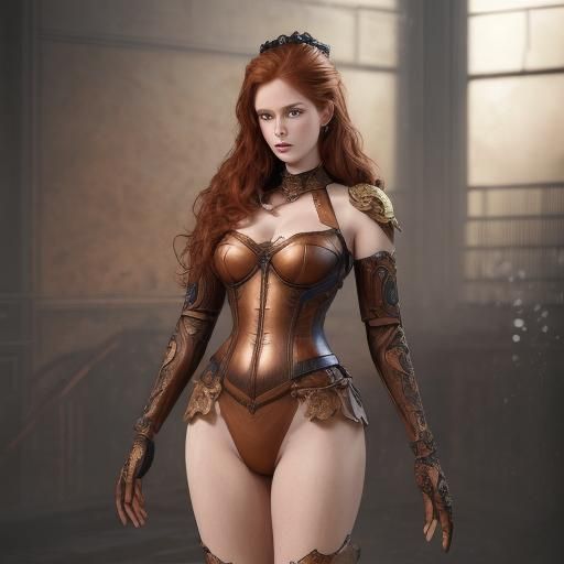 Hyperrealistic Portrait of a Sedentary Woman