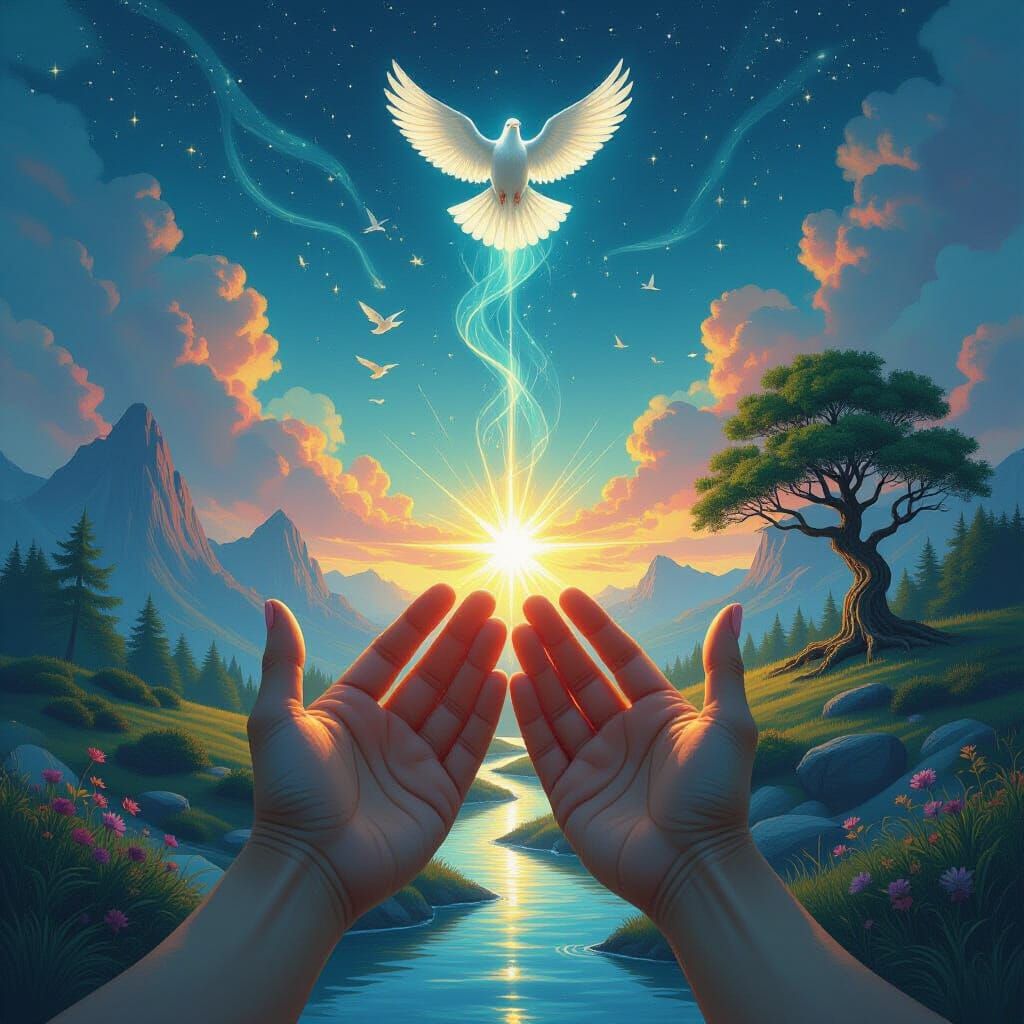 Ethereal Artwork of Universal Love, Peace, and Respect