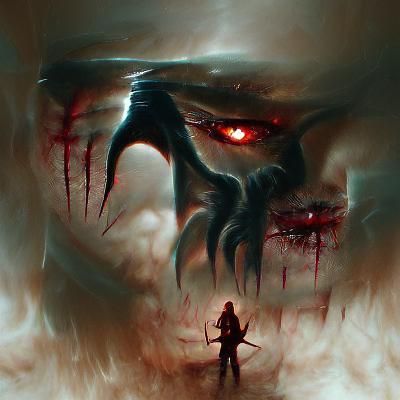 Sinister Battle Against Fear in Baroque Style