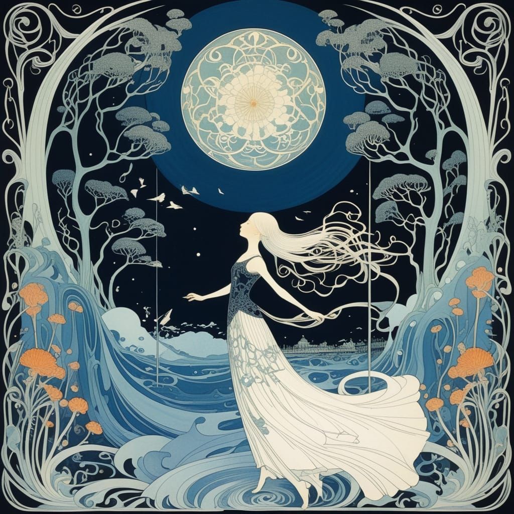 Imaginative Creation in Art Nouveau Style