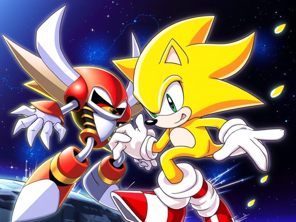 Super Sonic Battles Robotnik in Final Zone