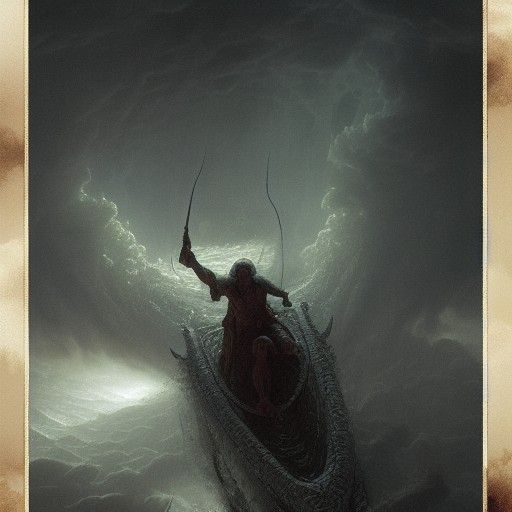 Jormungandr in Dark Fantasy Style