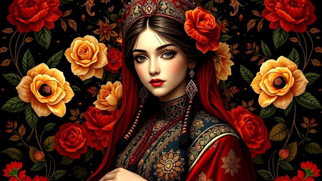 Khokhloma style Russian