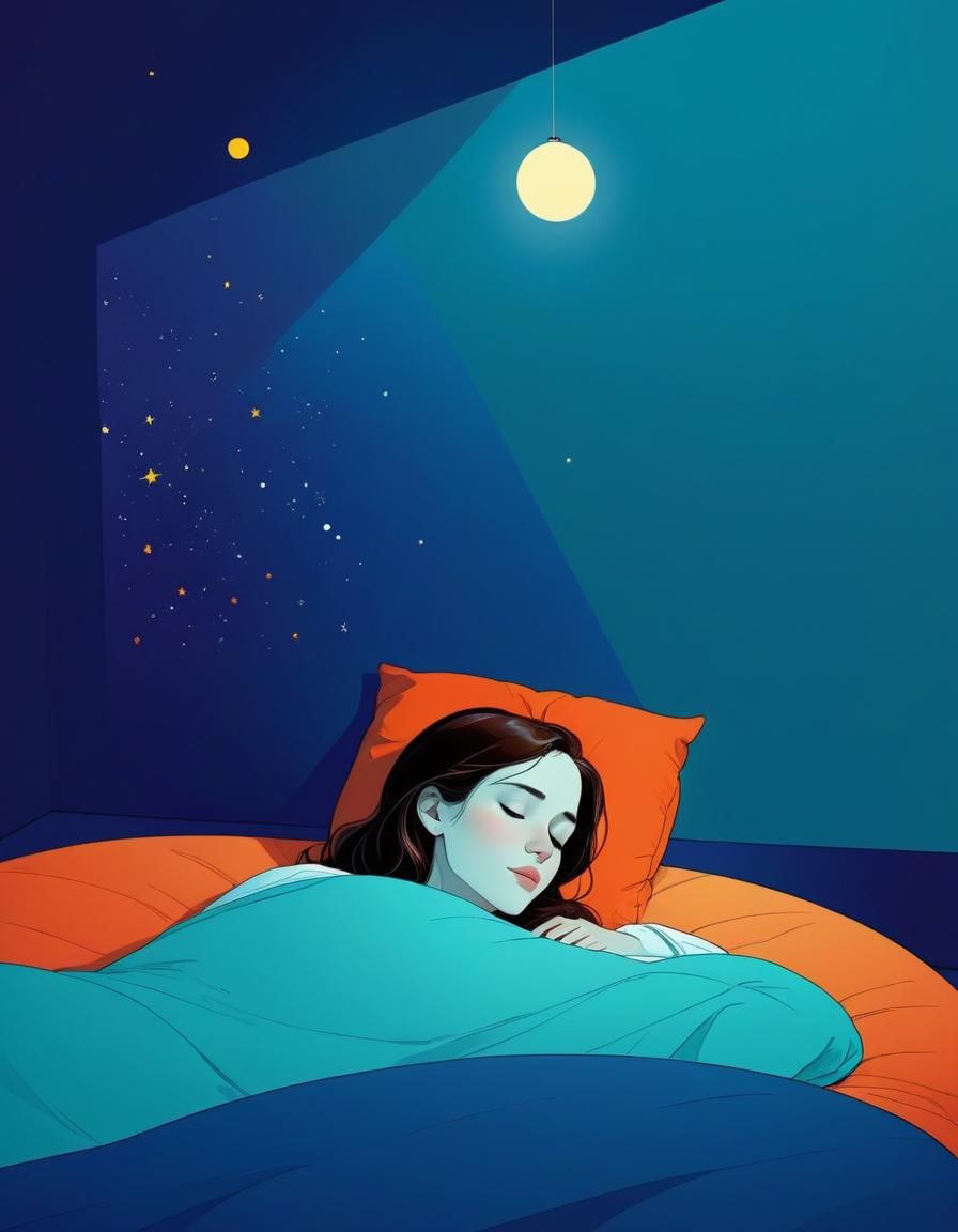 Abstract 'I'm Only Sleeping' in Cel-Shaded Style