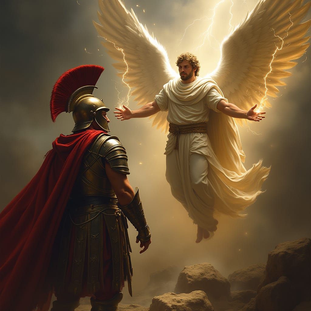 Centurion Visited by Angel in Baroque Style