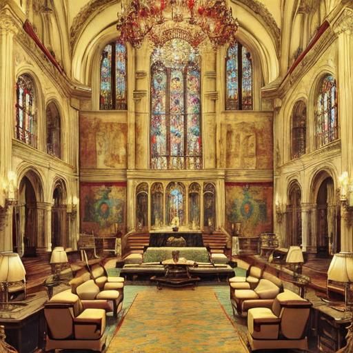 Detailed AI Generated Needlepoint Canvas