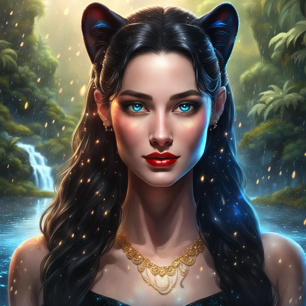 Panther to Girl Transformation in Hyperdetailed 3D