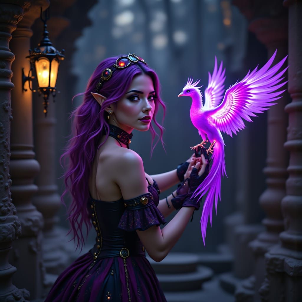 High Elf with Violet Plasma Phoenix