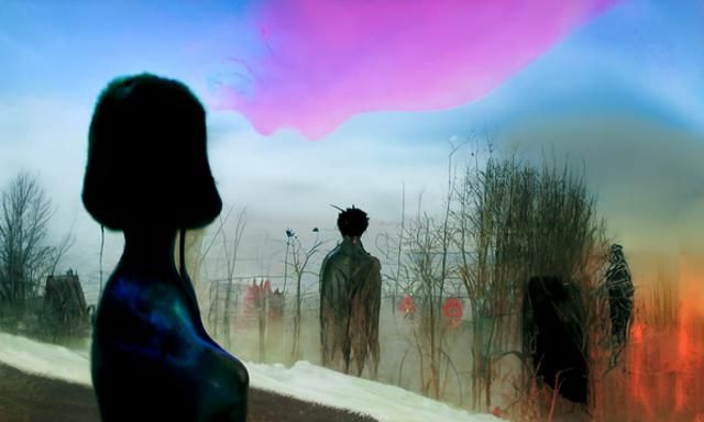 Surreal Portrait of Loneliness in Opalescent Glow