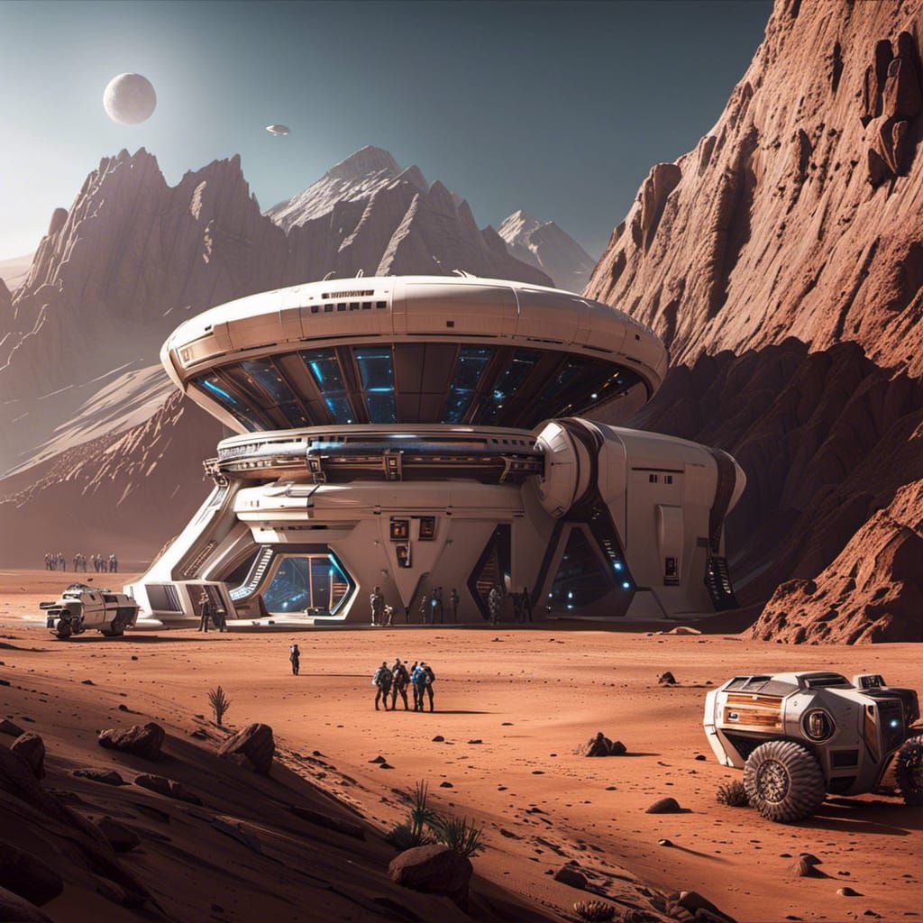 Alien Planet Space Outpost Concept Art