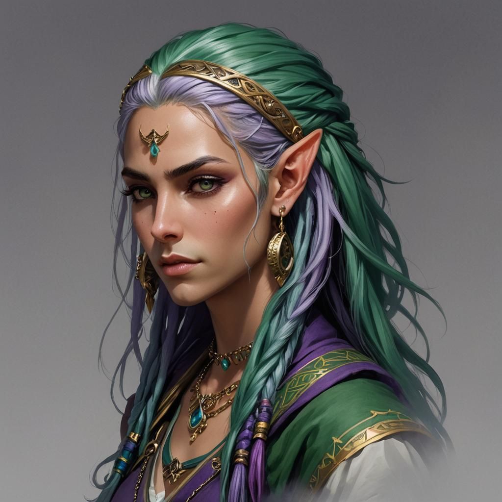 High Elf Rebel: Detailed D&D Character Portrait