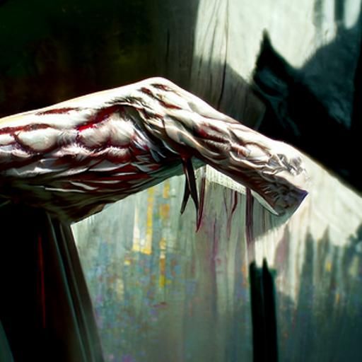Sinister Arm with Cuts: A Dark Greg Rutkowski Style