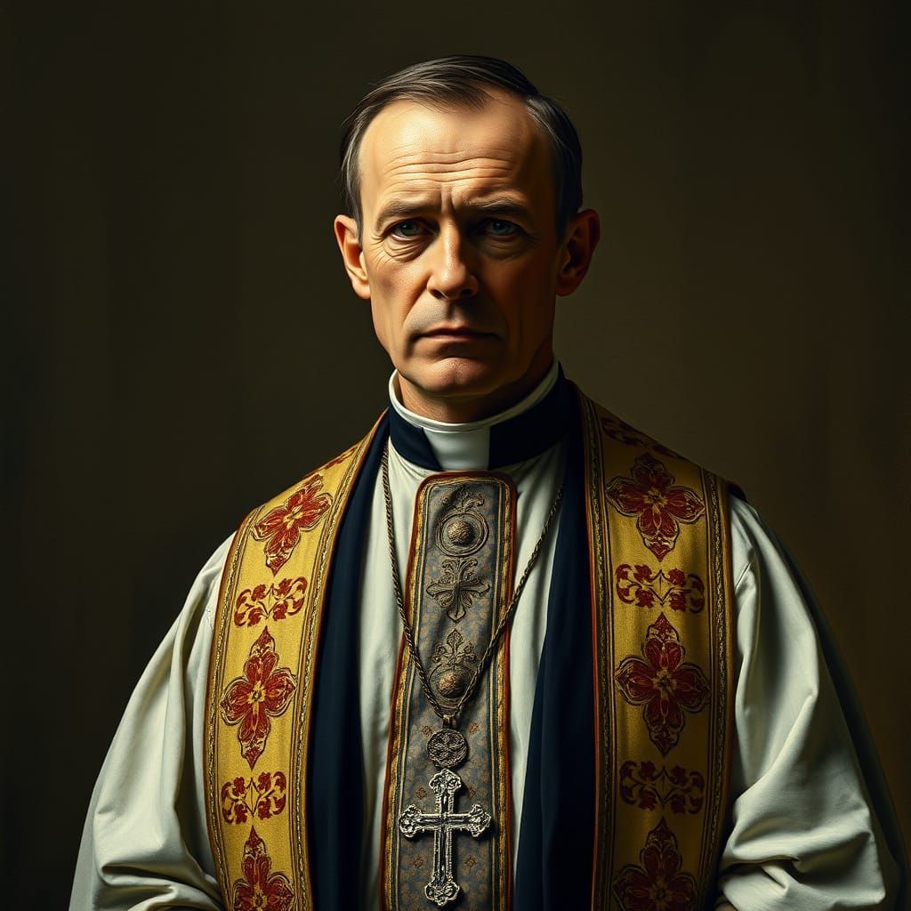 A Tranquil Clergy Member Absorbs Ridicule with Quiet Forbear...