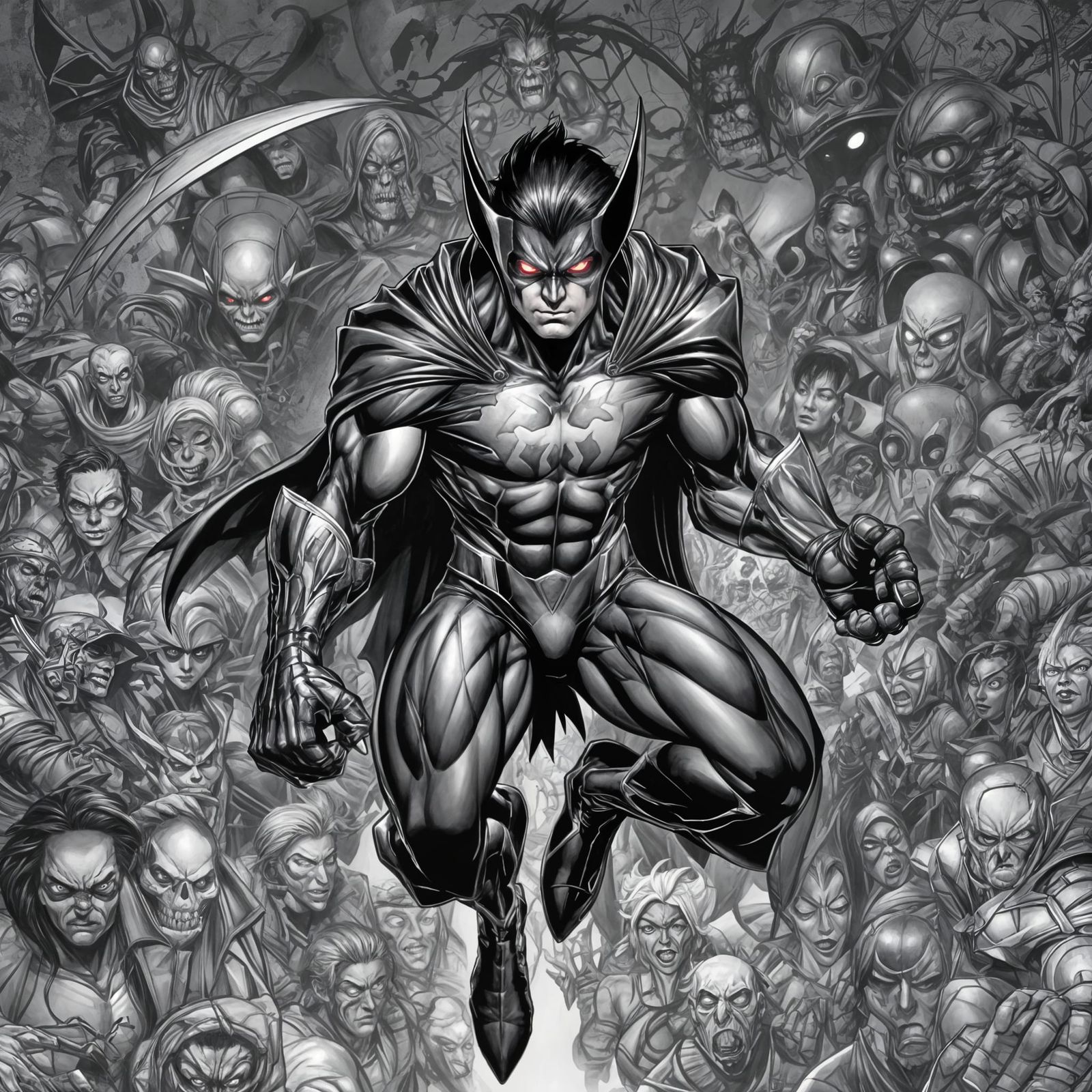 Grimdark Illustration in Comic Book Style