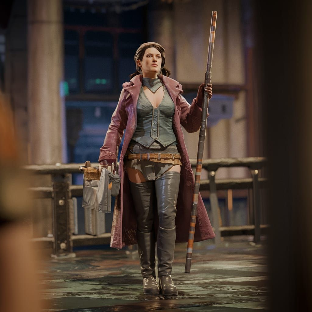 Nude Woman in Defocused Digital Art