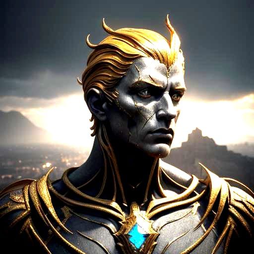 Golden Resilience with Fractured Elegance in HDR