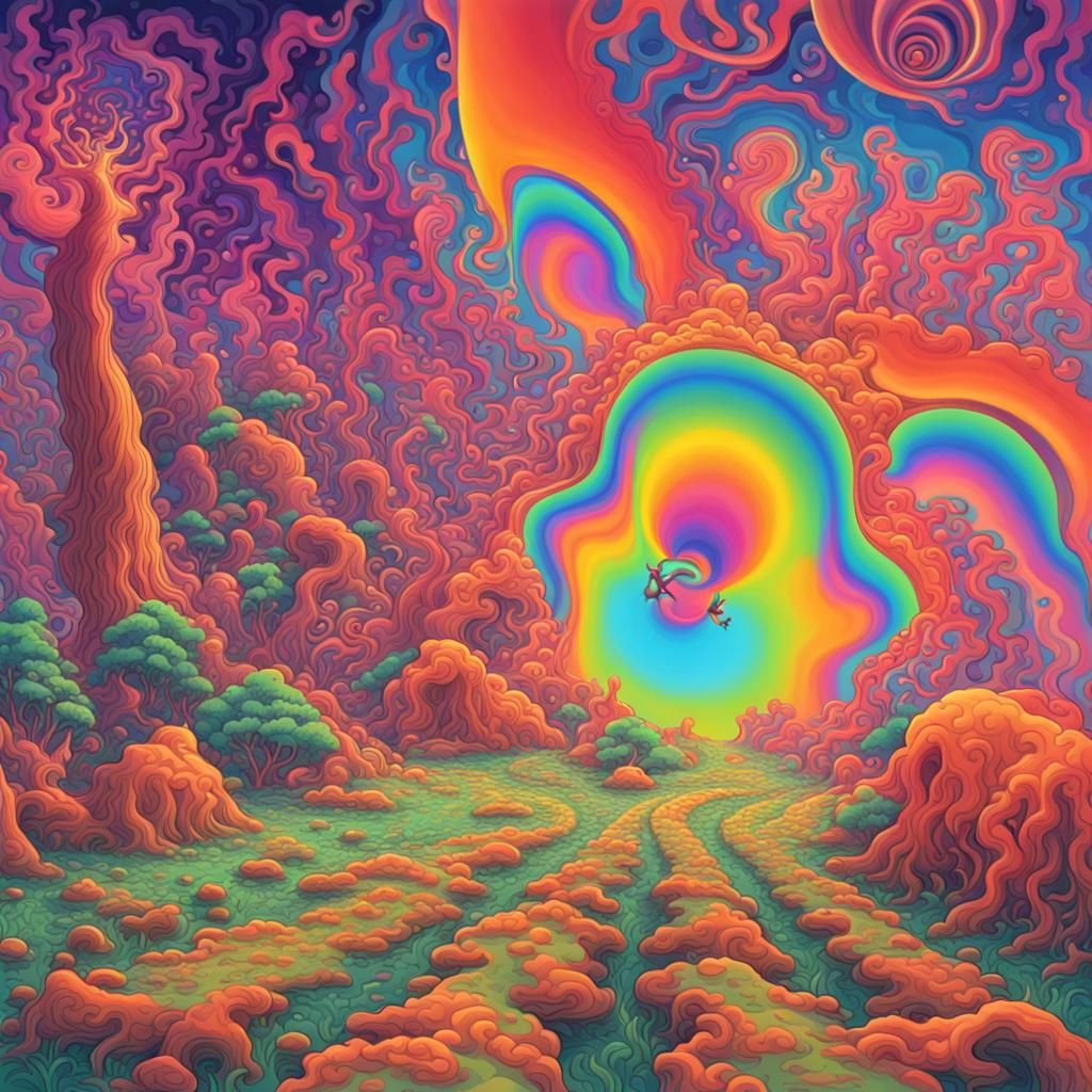 Surreal Psychedelic Trip Gone Wrong