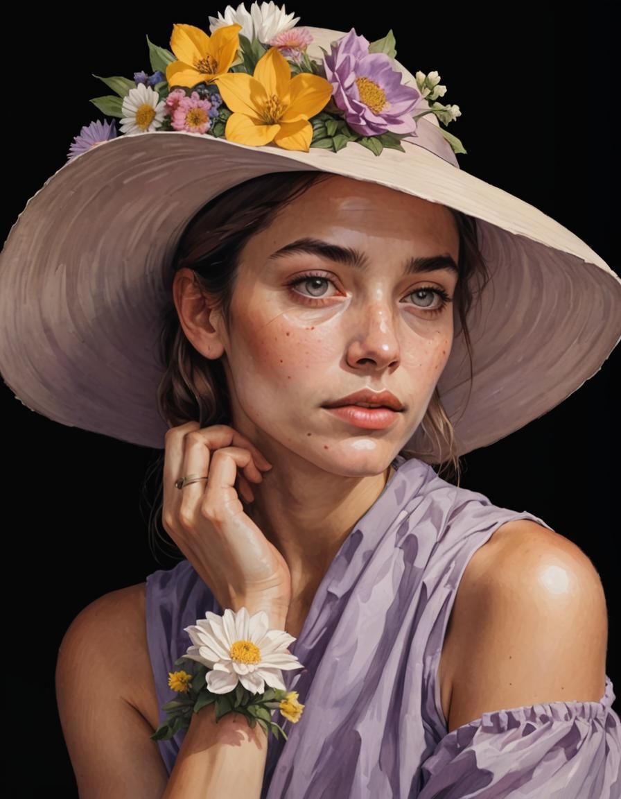 Ethereal Plant Woman: An Alien Flora Portrait