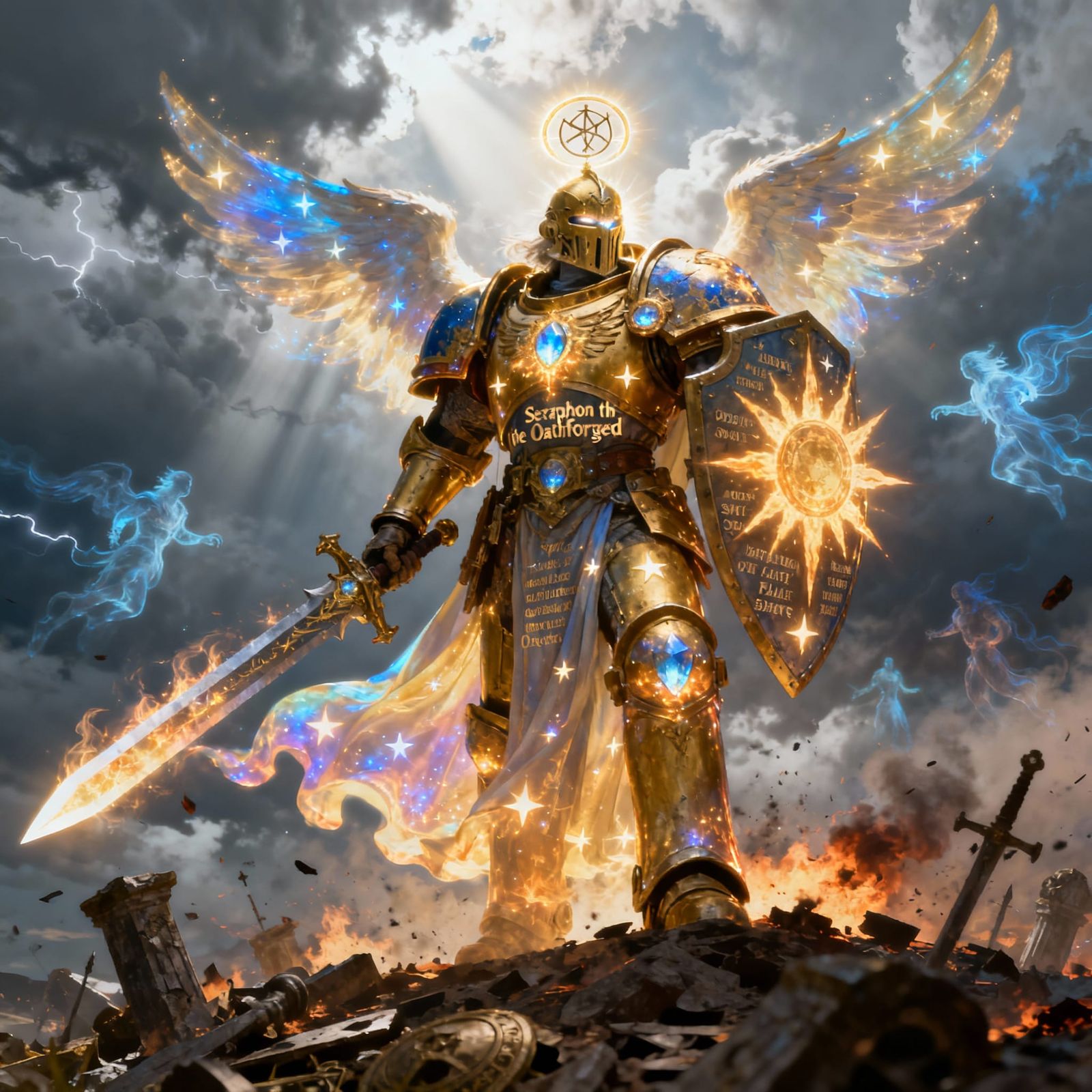 Seraphon the Oathforged: Hyper-Realistic Fantasy Paladin