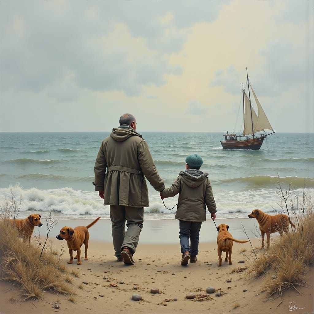 Father and Son's Emotional Journey to the Sea