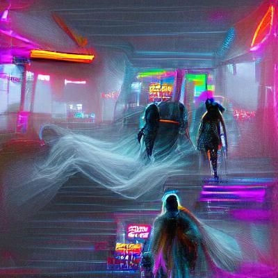 Neon Ghosts in Cyberpunk 2099 Style