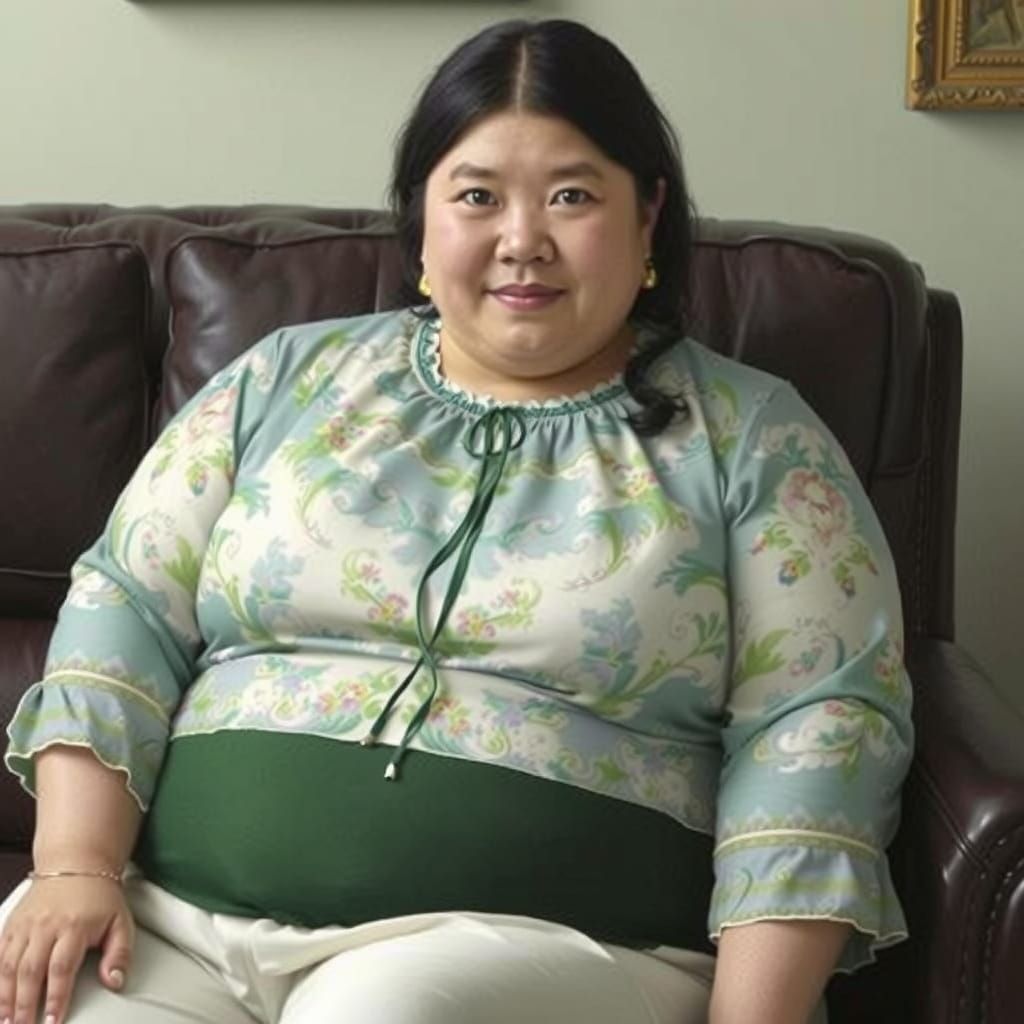 Woman on Couch in Style of Old Masters