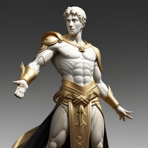 Greco-Roman statue with Muscular Man