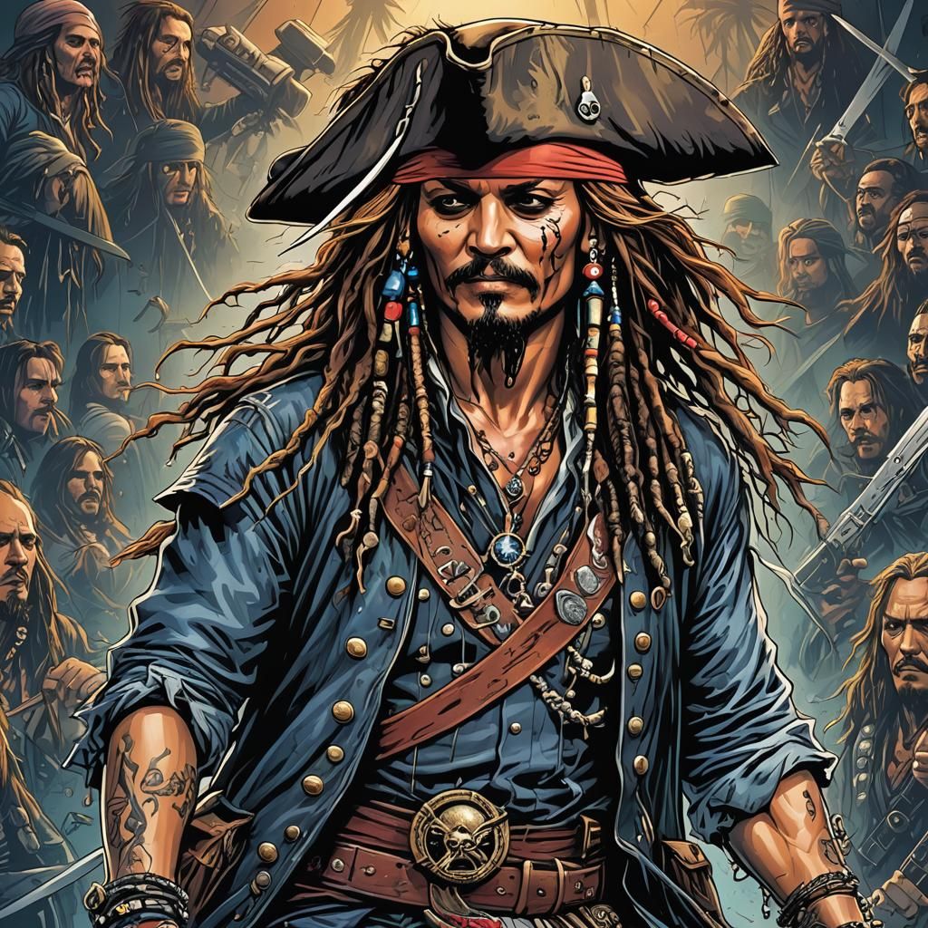 Jack Sparrow as Comic Book Art
