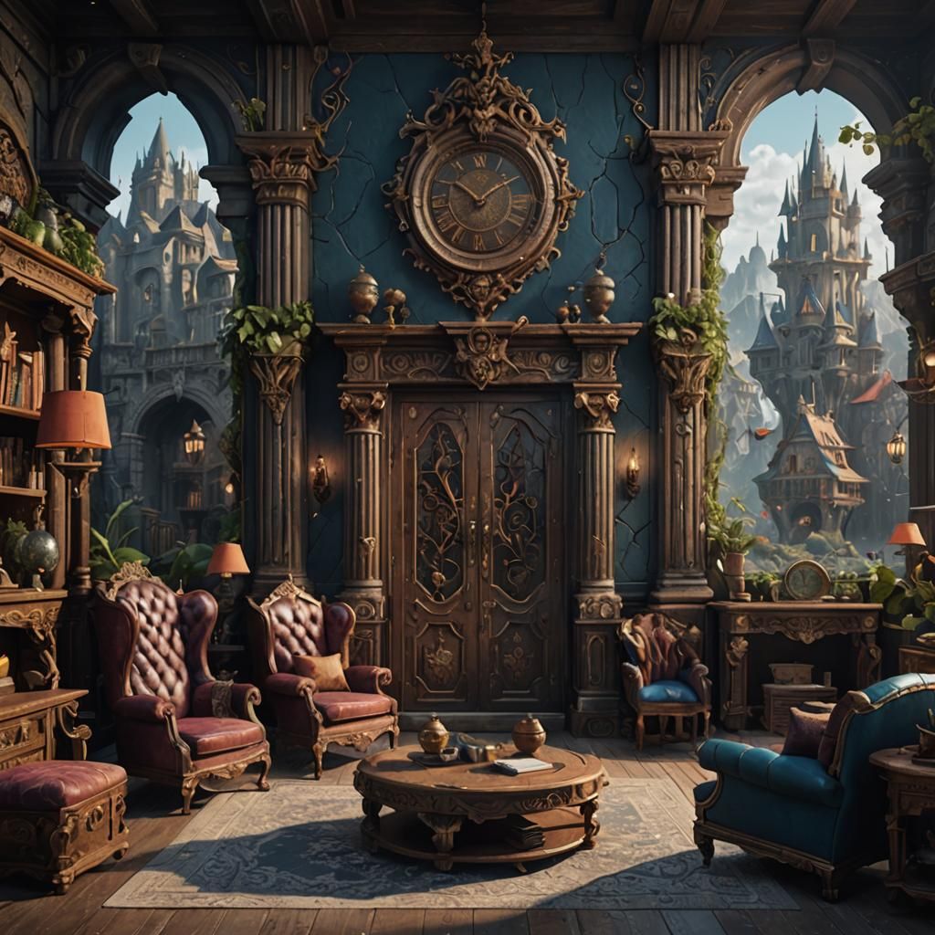 Fantastical Furniture Delivery in Detailed Matte Painting