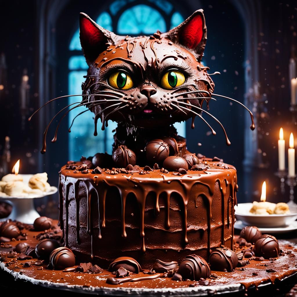 Chocolate Cat Cake