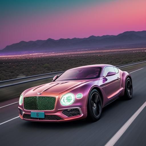 Bentley EXP 100 GT Speeds Down Route 66