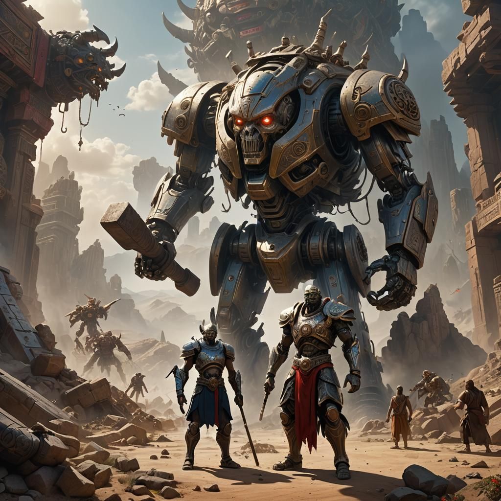 Khashatriya Confronts God in Sci-Fi Landscape