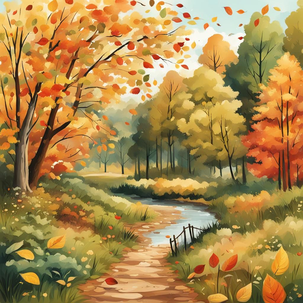 Autumnal Nature Illustration