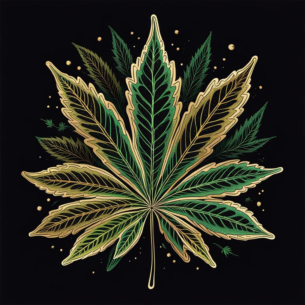 Cannabis leaf..