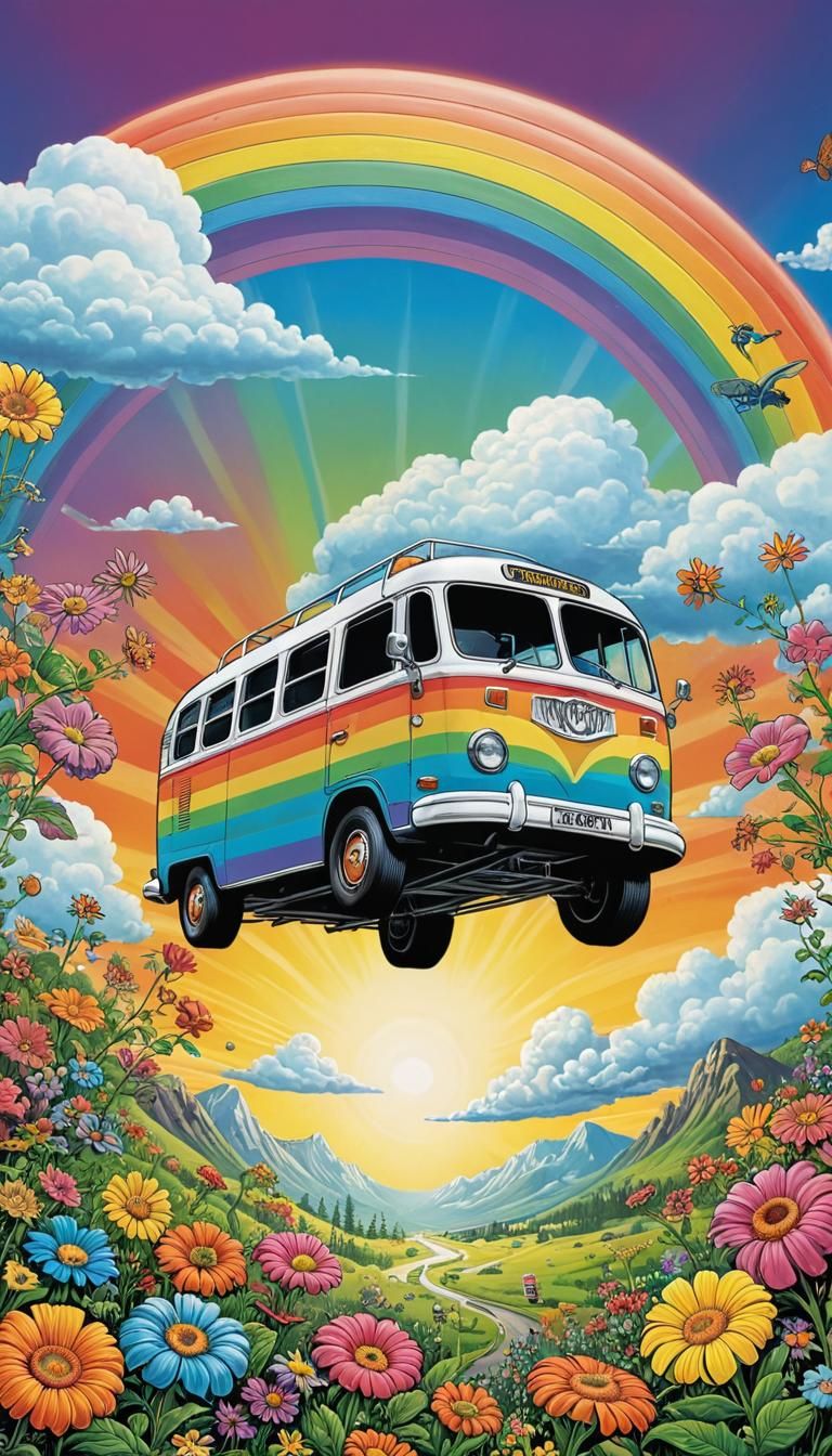 VW Rainbow Bus