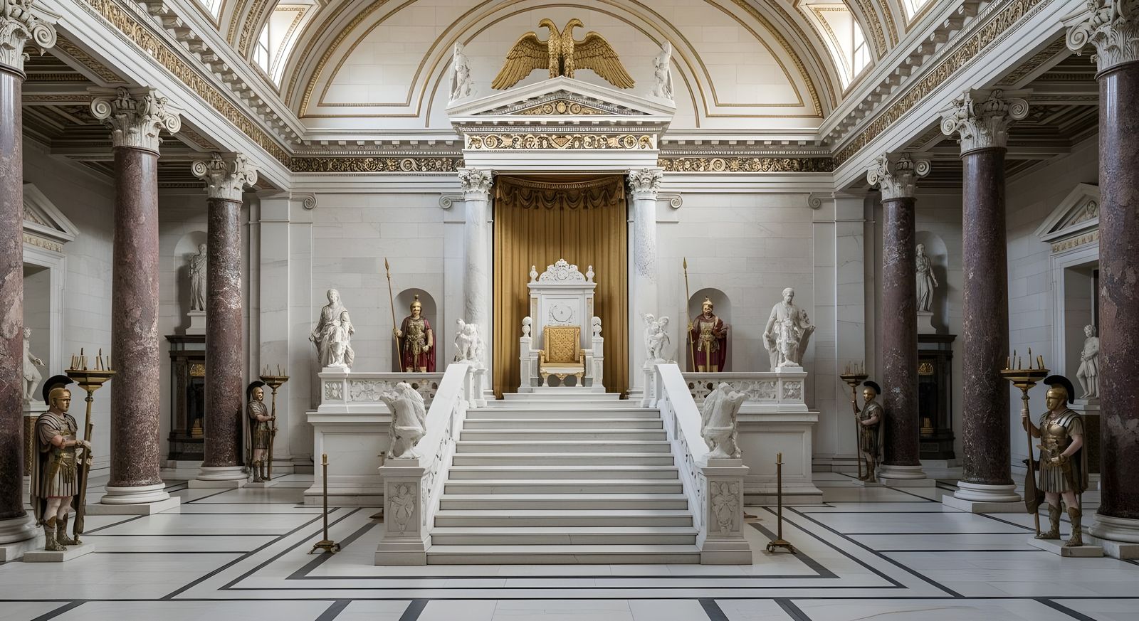 Opulent Throne Room in Ancient Rome