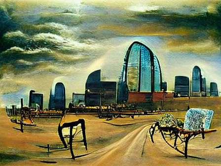 Surreal Cityscape in a Dreamlike Style