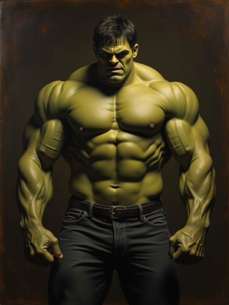 Hulk in Chiaroscuro Renaissance Style