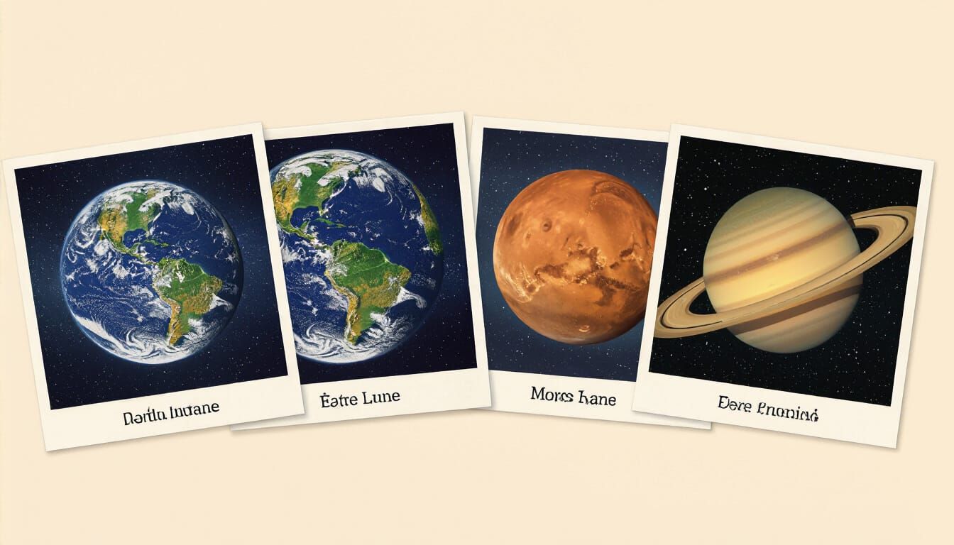Parallel Universe Postcards: Earth to Saturn