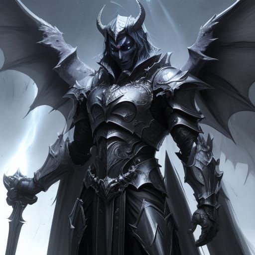 Dark Gargoyle Angel with Corrupted Armor