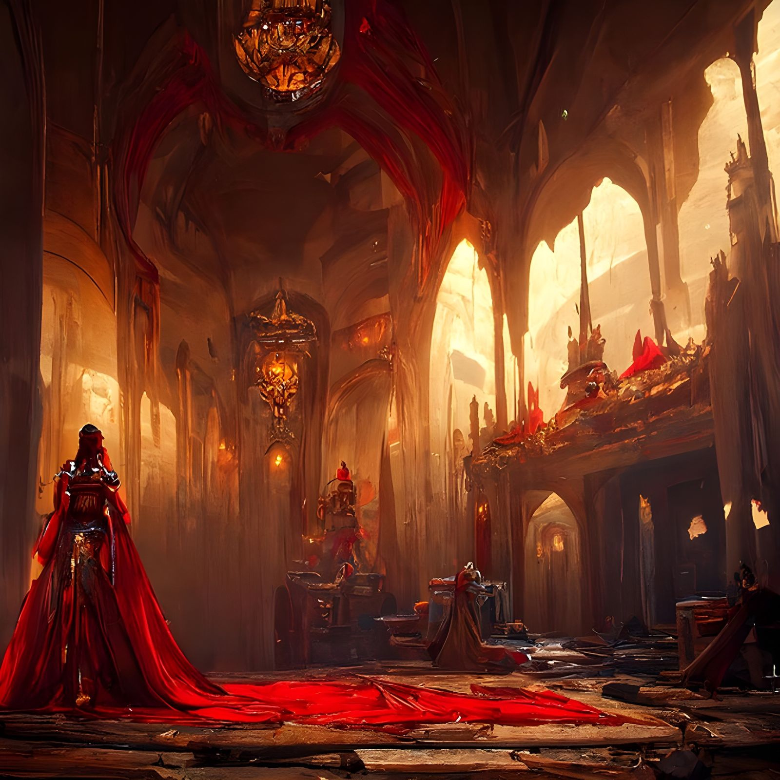 Kaileena, Empress of Time, in Elaborate Throne Room