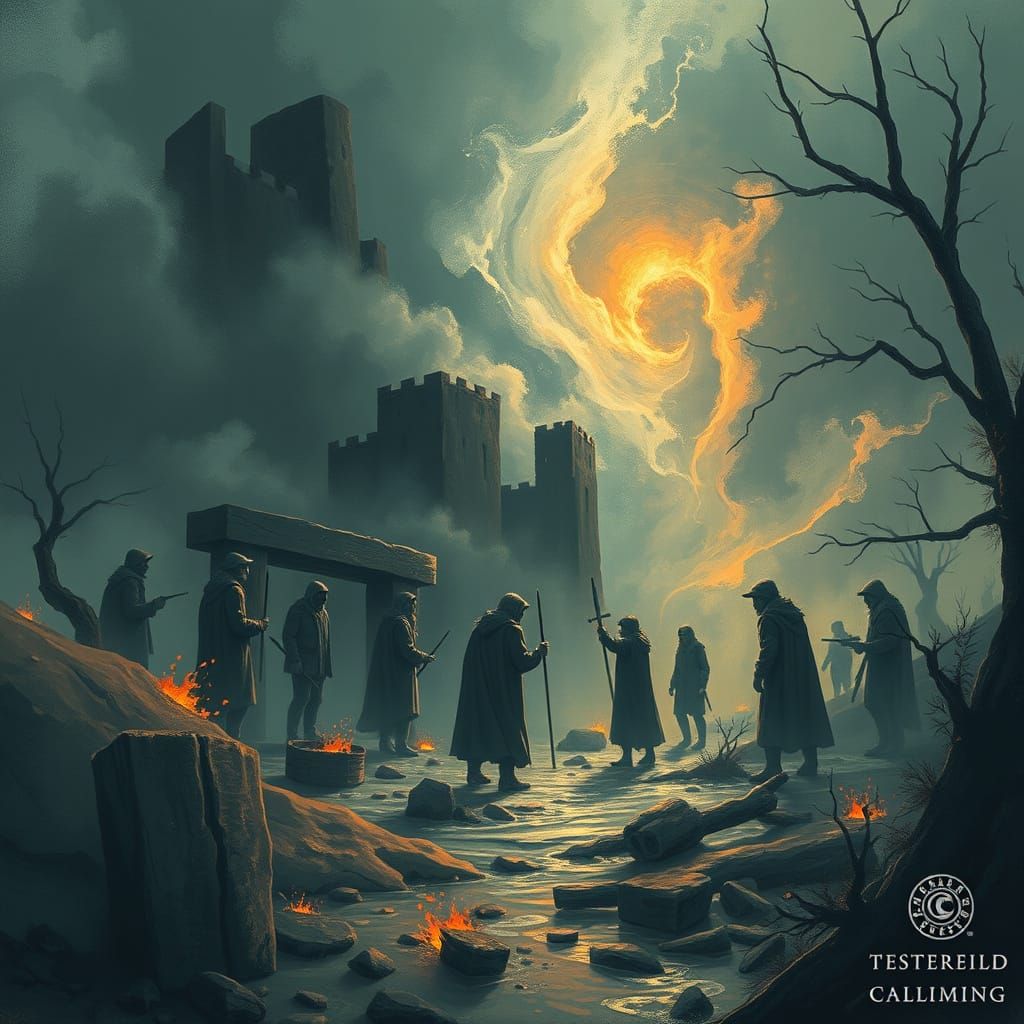 Abandoned Ruins in a Desolate Landscape