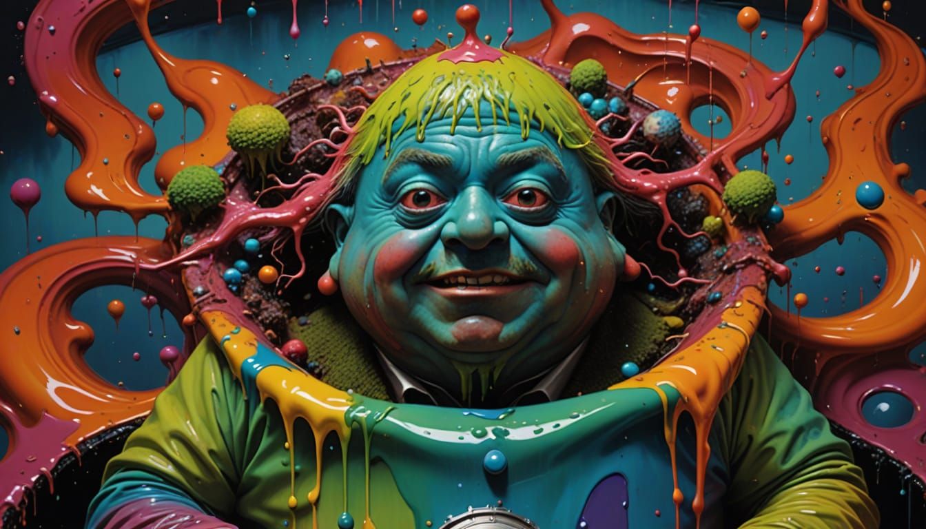 Grotesque Wonderland Politician Melts in Bosch-Style Psyched...