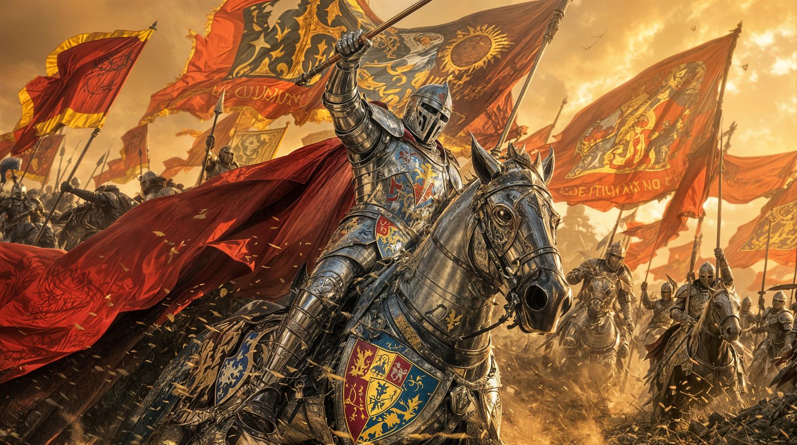 Gothic Knight Charges into Battle in Cinematic Style