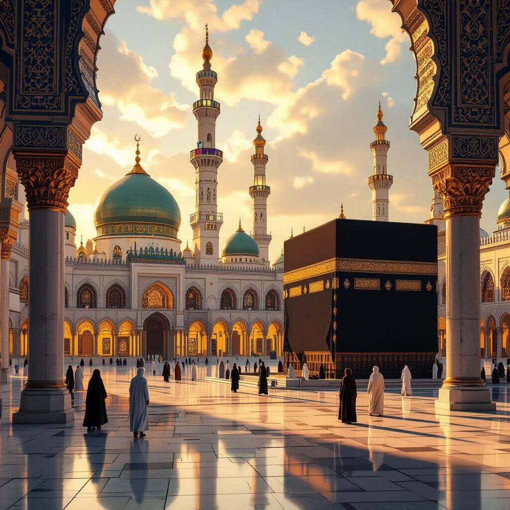 Majestic Masjid Nabvi and Khana Kaba in 8k