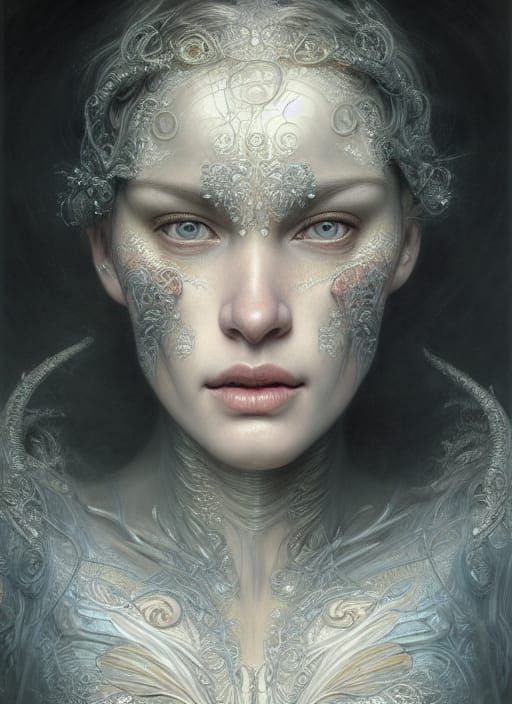 Hyperrealistic Joyful Face in Airbrush Art Style